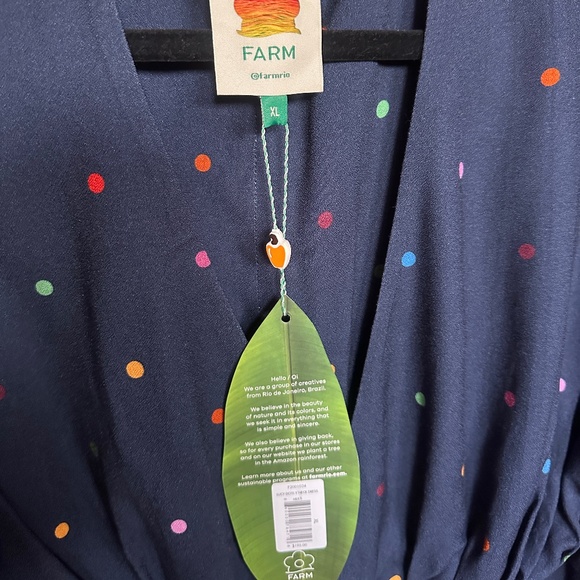 FARM Rio Lucy Dots V-Neck Dress NWT - Picture 7 of 10